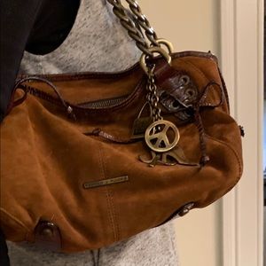 ❤️****SOLD****Beautiful Donald J. Pliner chesnut suede bag